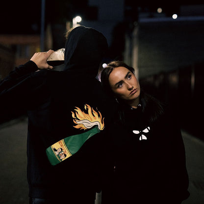 Kneecap Flaming Buckfast Hoodie models